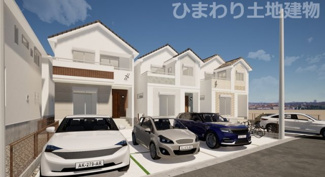 【外観】 | 厚木市金田  7号棟 4期 | イメージパース（完成時に現況と異なる場合は現況優先となります）