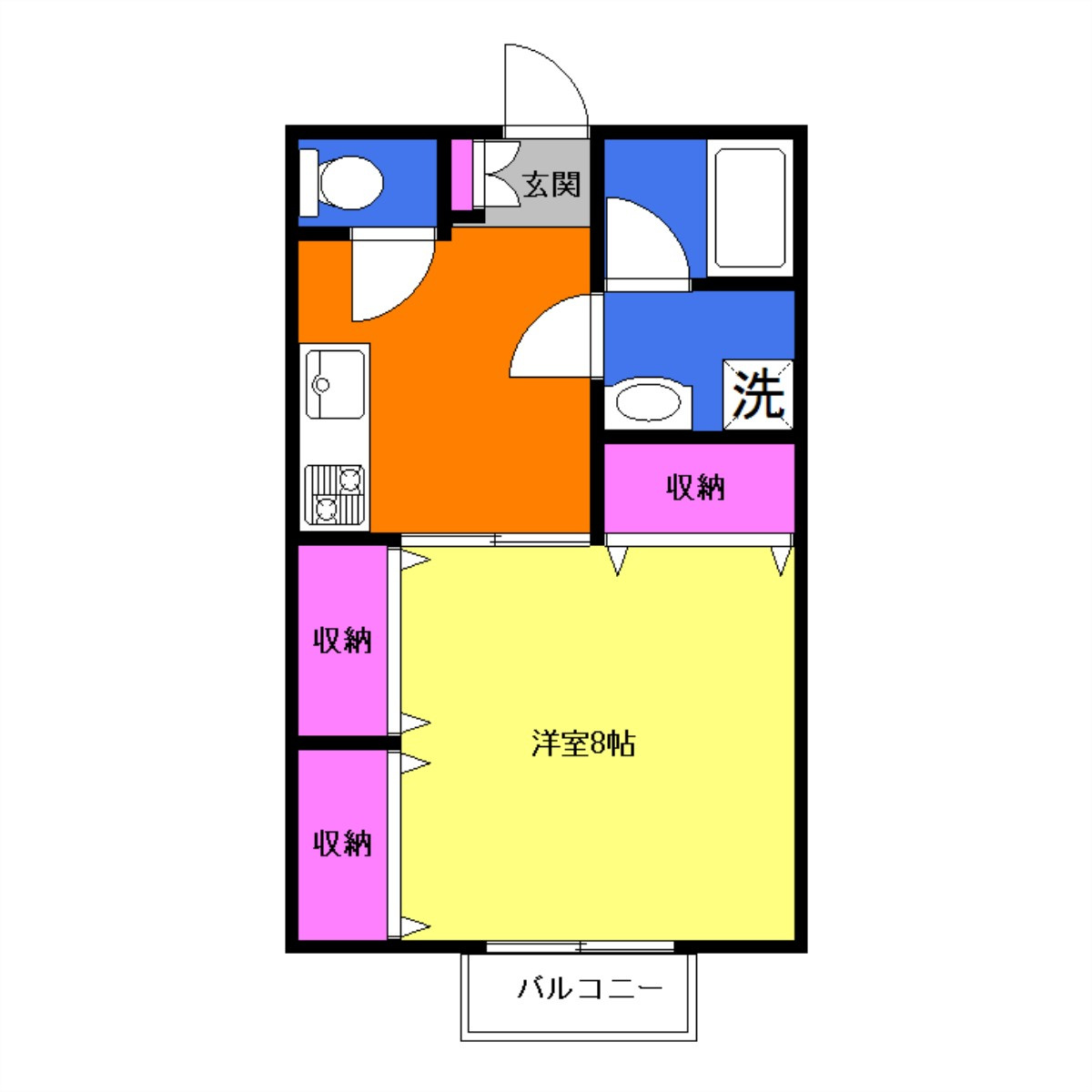 パレス小沢7の間取り|間取りは現況優先