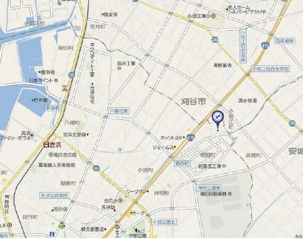 アンプルール リーブル KOIKEⅡB　　　刈谷市近郊の賃貸はクラスホームの地図