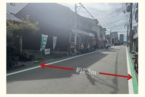 大阪市旭区高殿4丁目　土地の前面道路含む現地写真