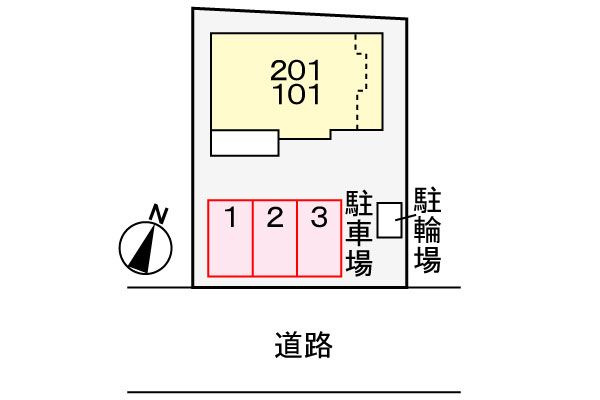 プリムローズ　　刈谷市近郊の賃貸はクラスホームの駐車場
