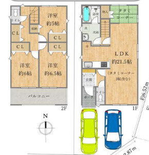 貝塚市澤戸建賃貸の間取り