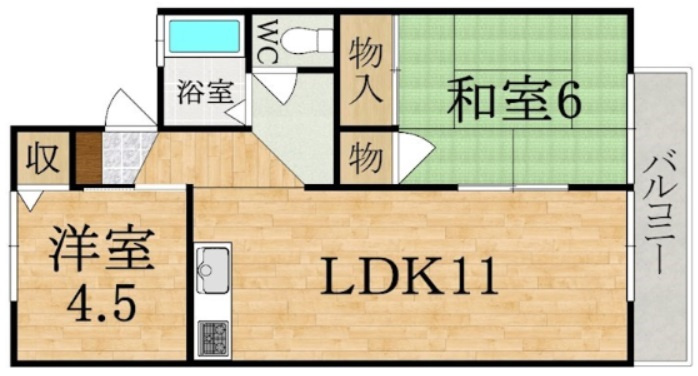 ジョイフル東生駒Ｂ棟の間取り