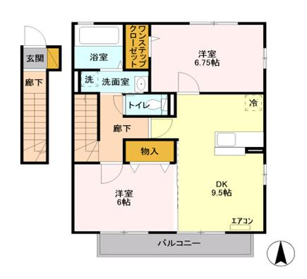 【間取り】 | ウインド・ヒルB