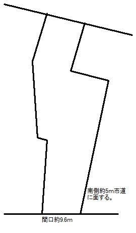 久留米市田主丸町　売り土地の区画図