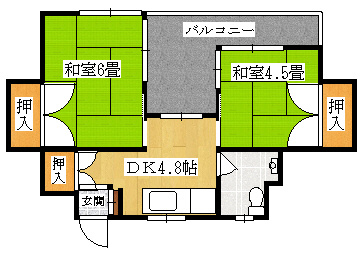 蔵保アパートの間取り