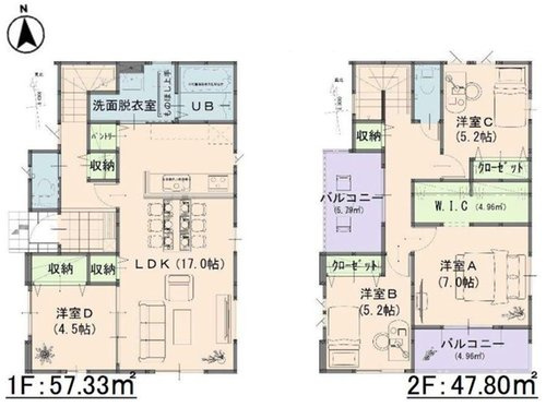 よかタウン　倉敷市中島（2期）【仲介手数料無料】の間取り