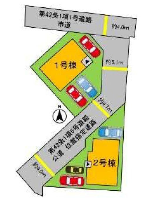よかタウン　倉敷市中島（2期）【仲介手数料無料】の区画図