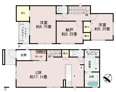 うるま市江洲（全10棟）の間取り|B号棟　4190万円