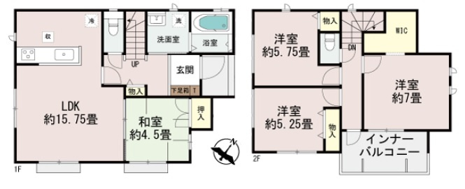 うるま市江洲（全10棟）EFGHI号棟の間取り|G号棟　3990万円