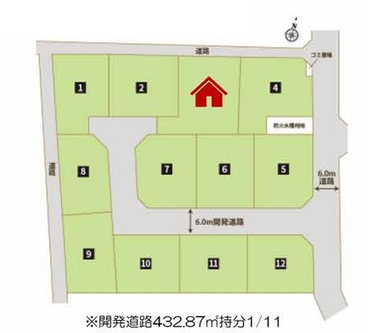 古河市女沼　新築戸建　３号棟の区画図