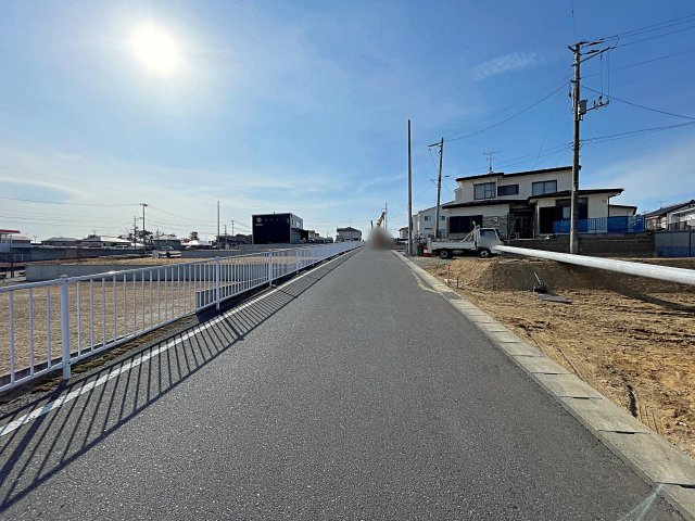 新築戸建・新築建売　郡山市富田西1期　富田小・富田中の前面道路含む現地写真