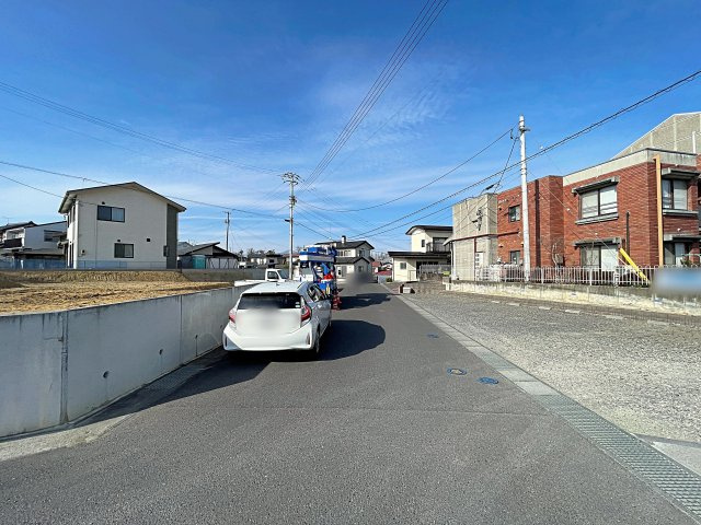 新築戸建・新築建売　郡山市富田西1期　富田小・富田中の前面道路含む現地写真