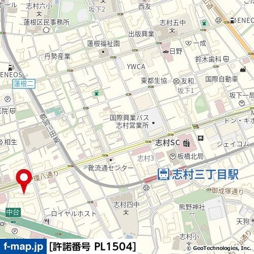 グローリオ志村ハウスの地図