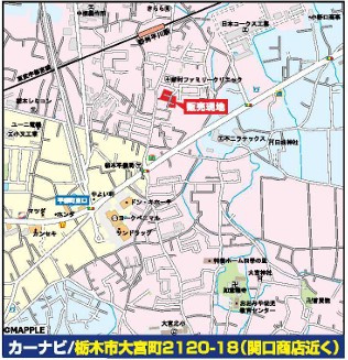 いろどりアイタウン栃木市大宮町　１０号棟の地図|栃木市大宮町2121-9