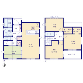 【間取り】 | 南城市知念海野（全2棟）ラスト2号棟 | 2号棟　