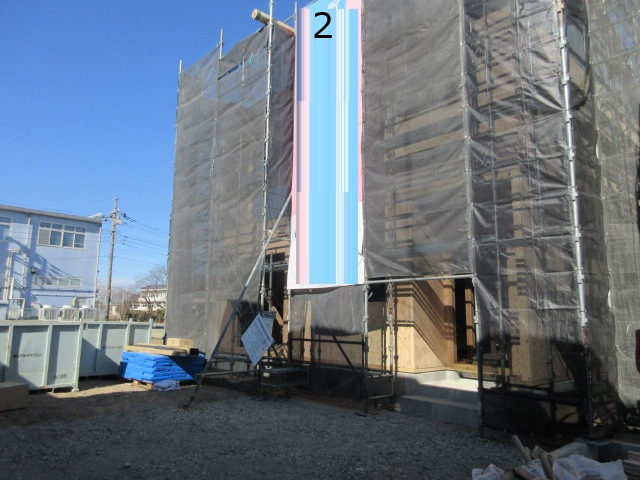 【仲介手数料無料】新築戸建　熊谷市久保島933-2（全2棟）の前面道路含む現地写真