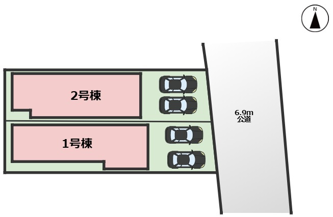 MIRASUMO北区川中町023②｜名古屋市の戸建ならホームアップの区画図