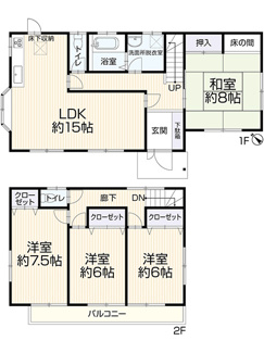 【間取り】 | 岡崎市大西町字南ヶ原戸建