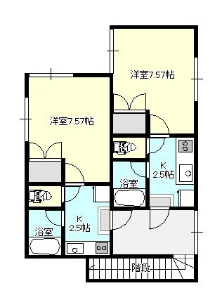 ハイツ月岡の間取り