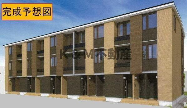 モーヴソレイユの外観パース|こちら、外観パースです