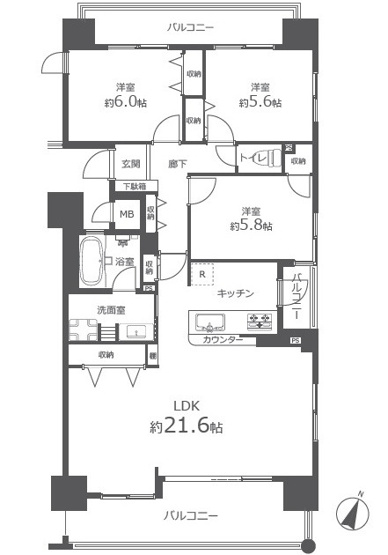 【間取り】 | ポレスター岩国