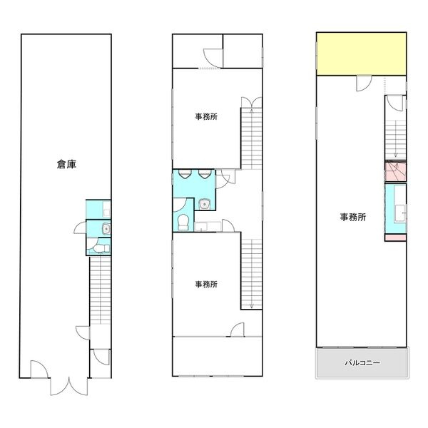 大淀中3丁目倉庫兼事務所の間取り
