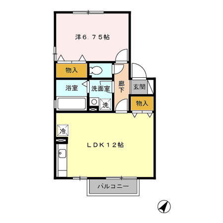 グランドゥールⅣ Ｄの間取り