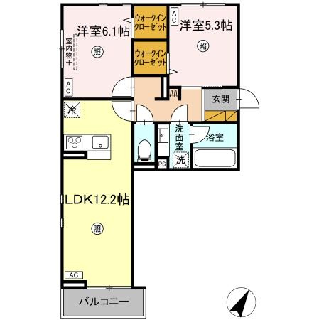 Serenvita Matsushiro(ｾﾚｳｨｰﾀ ﾏﾂｼﾛ)の間取り