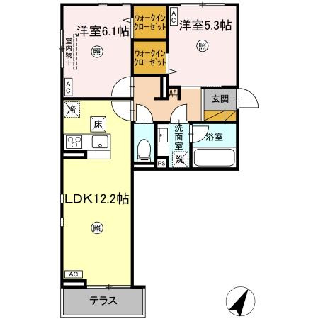 Serenvita Matsushiro(ｾﾚｳｨｰﾀ ﾏﾂｼﾛ)の間取り