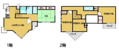 鴻巣市吹上富士見　中古一戸建ての間取り|鴻巣市吹上富士見　中古一戸建て、4LDK、土地面積245.07m2、建物面積101.02m2