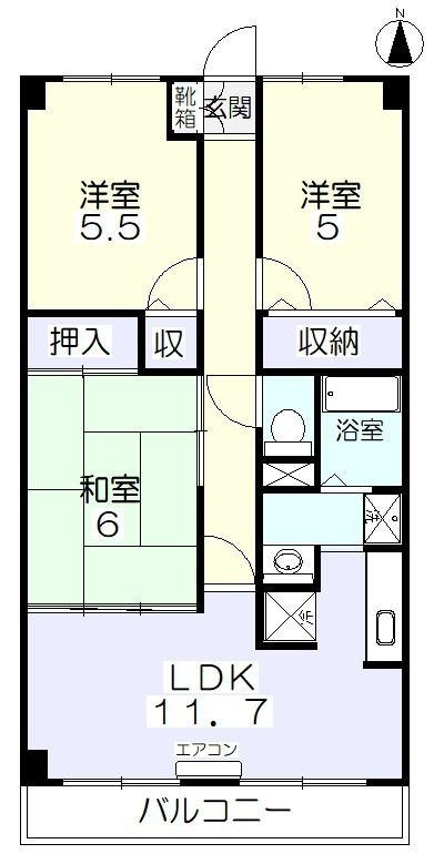 スカール十日市西町の間取り