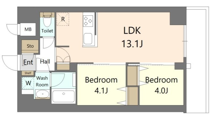 S-RESIDENCE王子enableの間取り