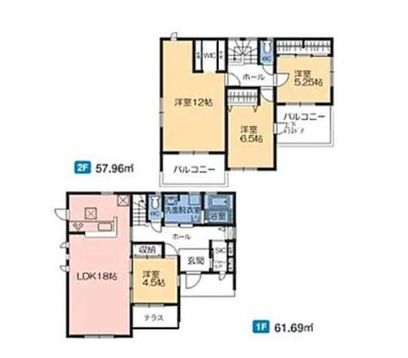 【間取り】 | 前橋市富士見町時沢　新築住宅　 | 可動棚付き！ウォークスルーシューズクローゼットが魅力の4LDKの間取りです。
