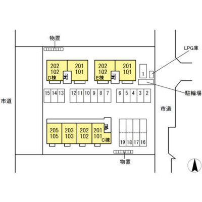 【区画図】 | セジュール御山 Ｄ