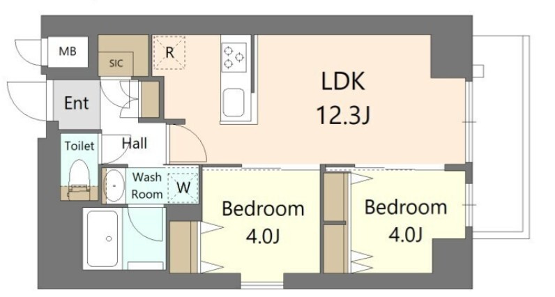 S-RESIDENCE王子enableの間取り