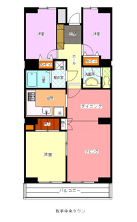 【間取り】 | 取手中央タウンG棟