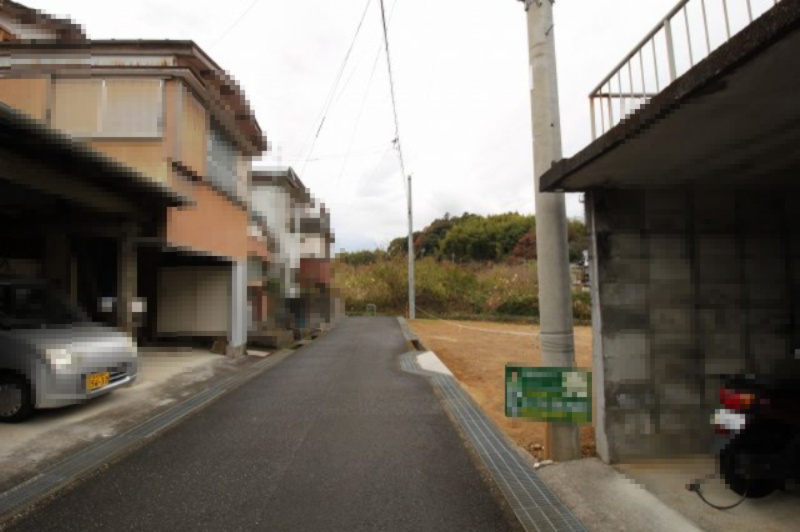 神田　建築条件付　売土地　の前面道路含む現地写真