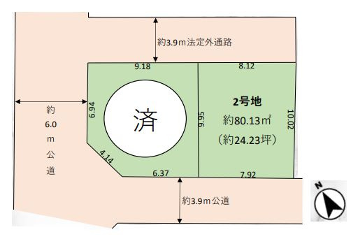 【区画図】 | 板橋区赤塚新町３丁目　売地　２区画 | 地下鉄成増駅より徒歩9分の好立地に建築条件無売地が登場！