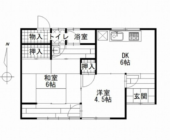 備前原貸家の間取り