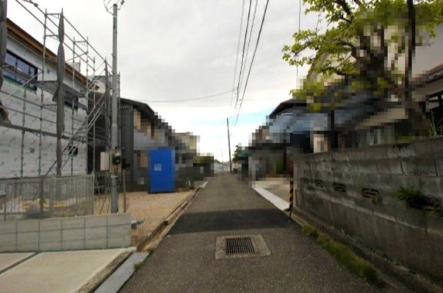 介良乙　新築戸建の前面道路含む現地写真