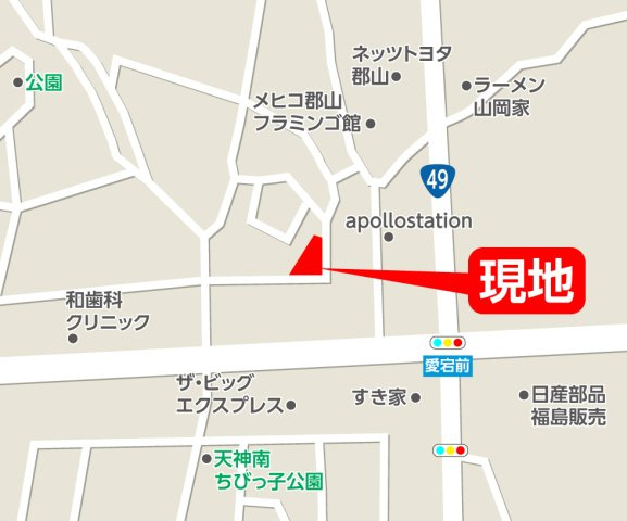 新築戸建・新築建売　郡山市富田西1期　富田小・富田中の地図