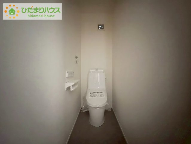 日立市河原子町2丁目　新築戸建　1号棟のトイレ|トイレは1F、2F共に完備！取り合いになることがありませんね(^^)/