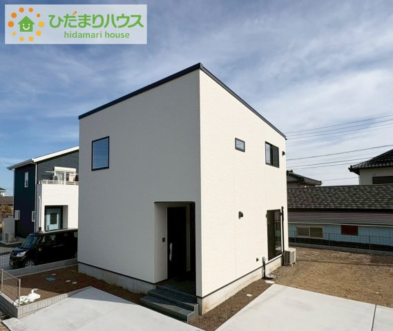 日立市河原子町2丁目　新築戸建　1号棟の外観|白を基調とした明るい印象を受ける外観です！