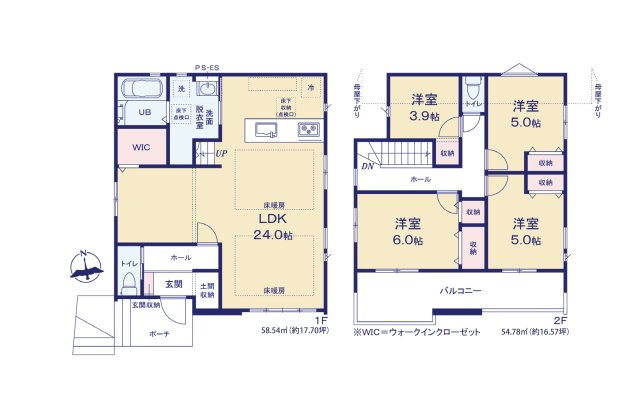 福岡市南区皿山1丁目第1-1棟（1号棟）の間取り
