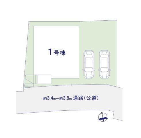 福岡市南区皿山1丁目第1-1棟（1号棟）の区画図|配置図（1号棟）