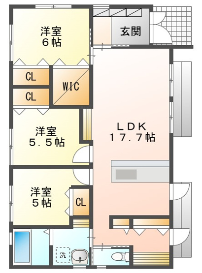 【間取り】 | 南城市佐敷手登根分譲【Ａ棟】