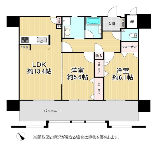 【間取り】 | ジェイロイヤル浅生通り（C-18）