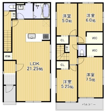 栗東市手原4丁目2号棟　新築戸建て
