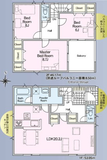 【間取り】 | 本宮市本宮新築一戸建て4棟